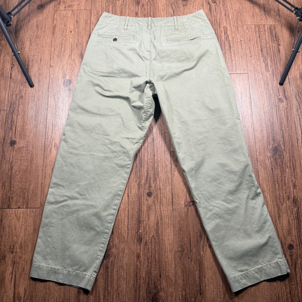 Wallace & Barnes Officer Chino Pant Mens 32x32 Sage Green Field Cotton Trousers - Picture 11 of 13